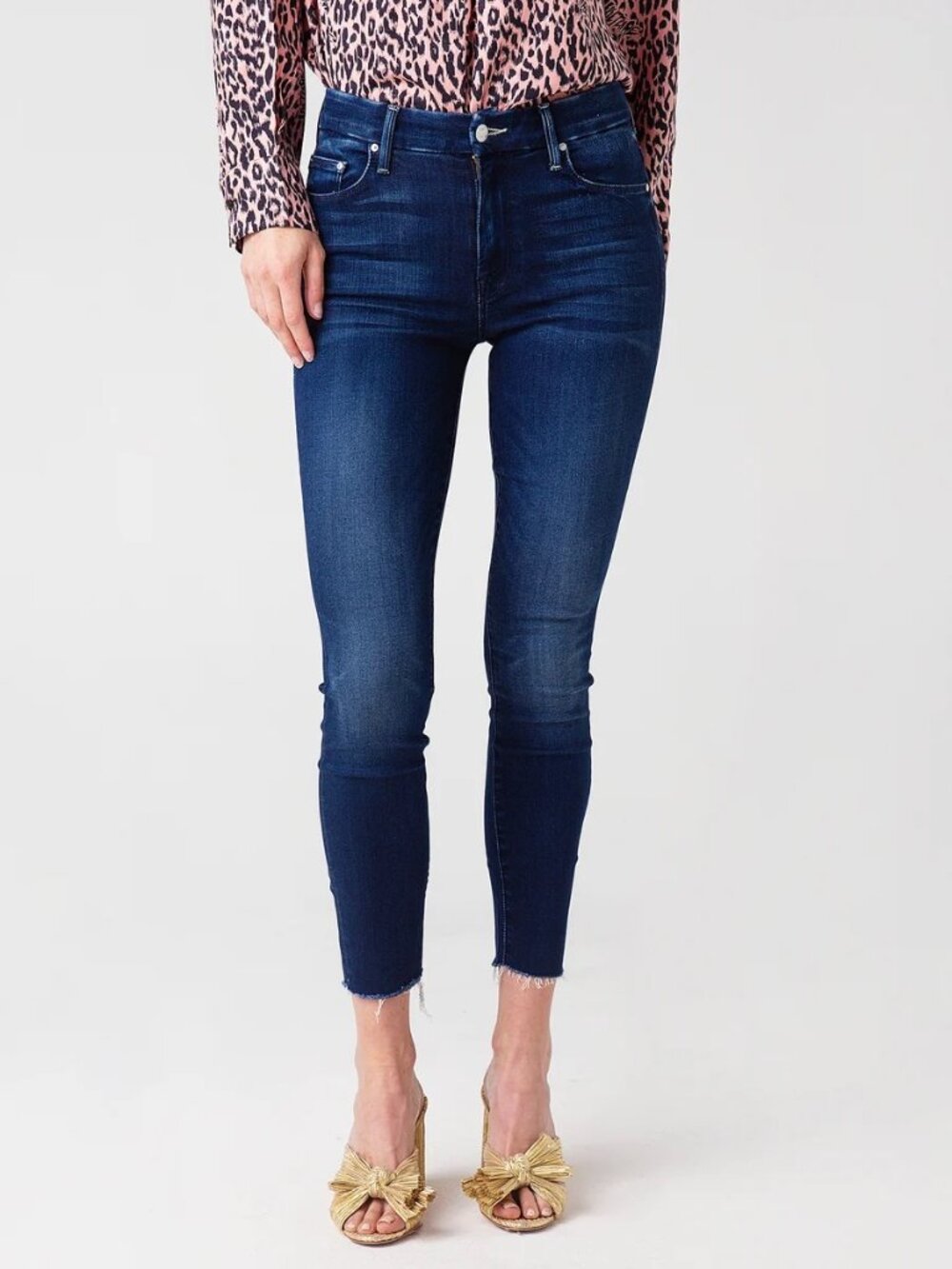 Mother Denim High Waist Looker Ankle Fray
